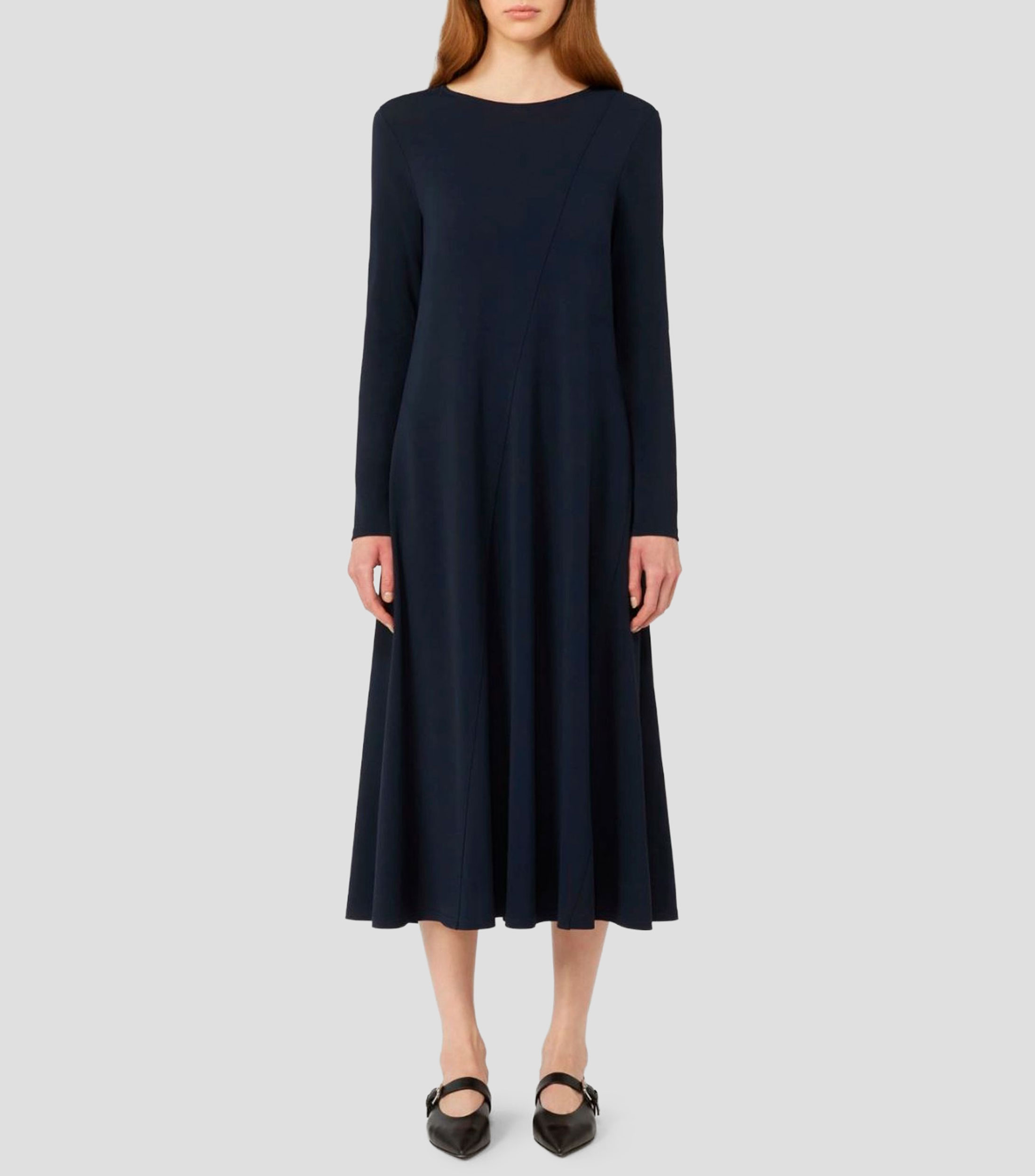 Vestido largo manga larga liso Mujer